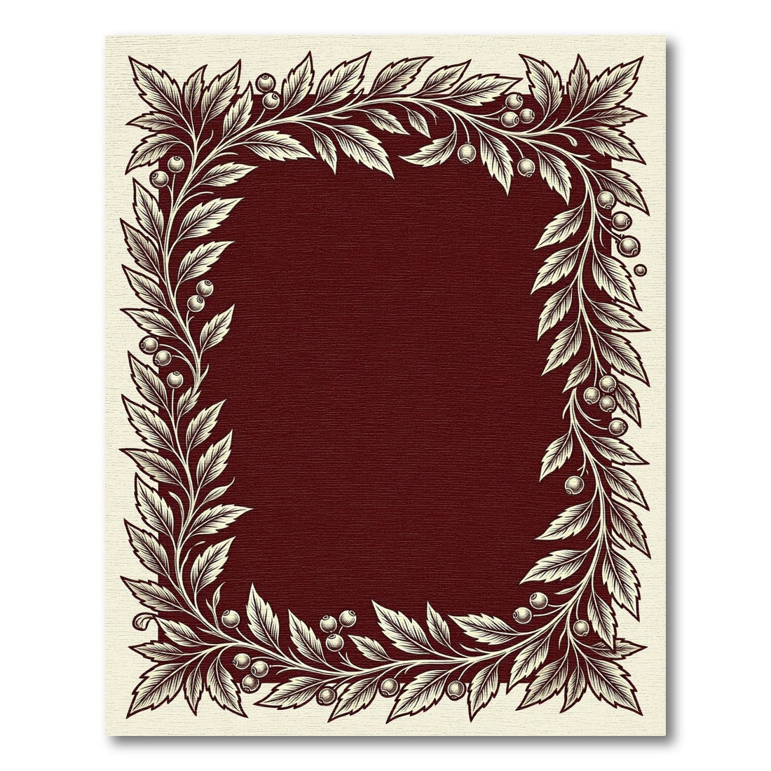 Rich Cherry Blossom Garland Border Rug