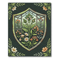 Botanical Greenhouse Shield Meadow Art Rug