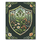 Botanical Greenhouse Shield Meadow Art Rug