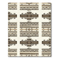 Earth Tones Geometric Tribal Sun Motif Rug