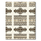 Earth Tones Geometric Tribal Sun Motif Rug