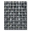 Metallic Silver Interwoven Geometric Grid Rug
