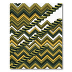 Olive Green Zigzag Staircase Vision Rug