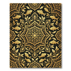 Golden Koi Fish Ornate Mandala Swirl Rug