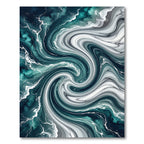 Ocean Swirl Marble Wave Rug