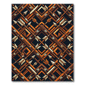 Rustic Amber Arrow Geometric Weave Rug