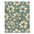 Soft Sage Botanical Petal Tapestry Rug