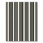 Bold Black White Linear Barcode Rug