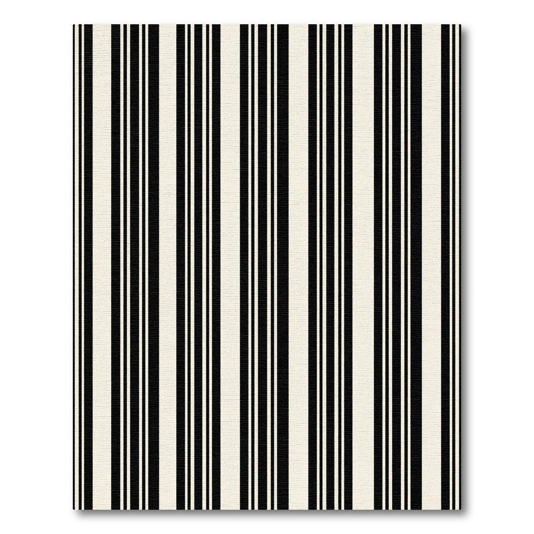 Bold Black White Linear Barcode Rug