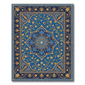 Ornate Cobalt Floral Medallion Blossom Rug