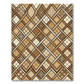 Earthy Geometric Lattice Woven Beige Rug