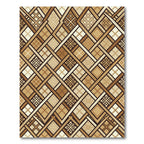 Earthy Geometric Lattice Woven Beige Rug
