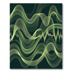 Mint Green Wavy Soundwave Rug