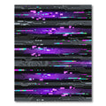 Neon Cyber Circuit Glitch Abstract Art Rug