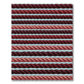 Crimson Rope Stripes Textured Rug