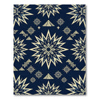 Celestial Pyramid Star Navy Gold Rug