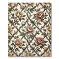 Vintage Floral Vine Lattice Rug