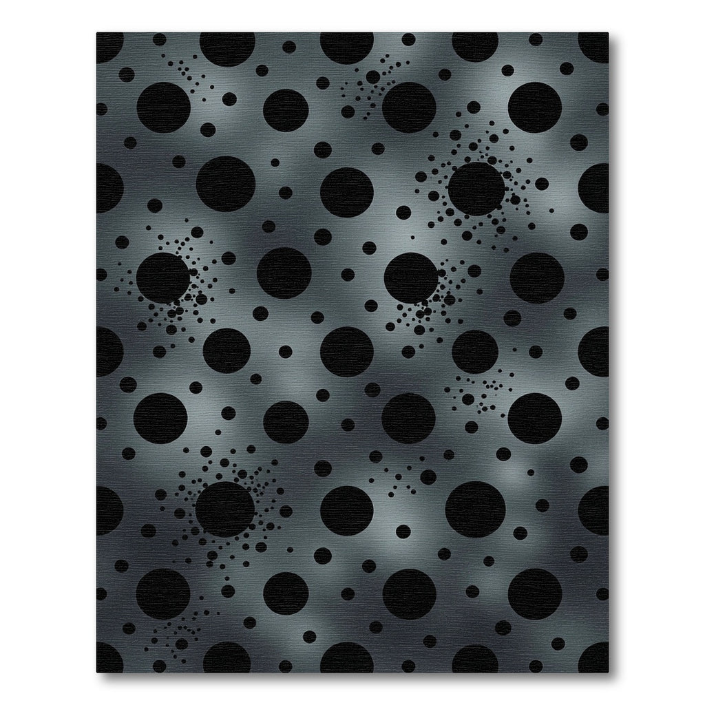 Metallic Gray Polka Dots Scatter Rug