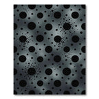 Metallic Gray Polka Dots Scatter Rug