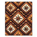 Amber Geometric Star Diamond Mosaic Rug