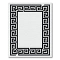 Black White Maze Border Rug