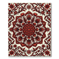 Crimson Floral Medallion with Ornate Scrollwork Rug