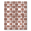 Modern Terracotta Brown Plaid Grid Rug