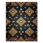 Tribal Sunburst Arrow Dark Rug