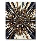 Radiant Golden Sunburst Star Rug