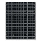Gray Metal Lattice Grid Abstract Rug