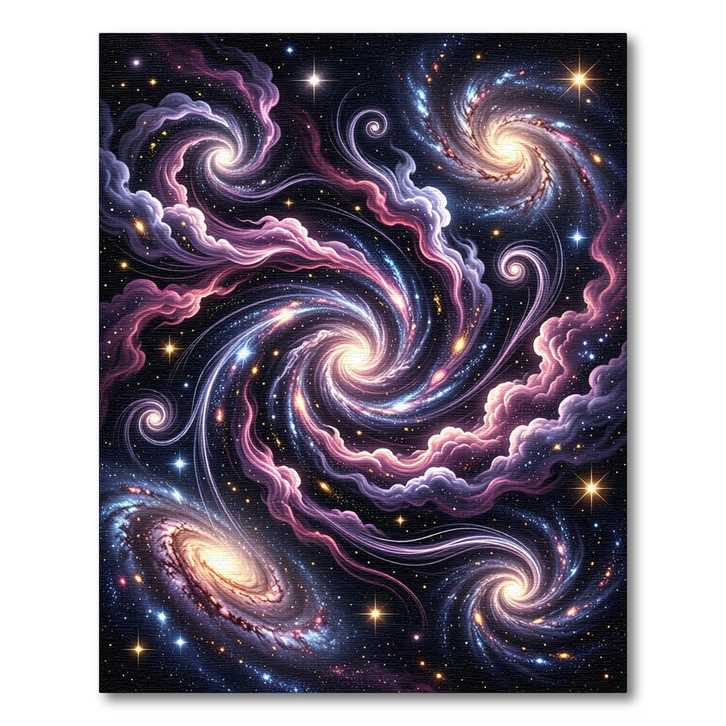 Cosmic Nebula Swirl Galaxy Area Rug