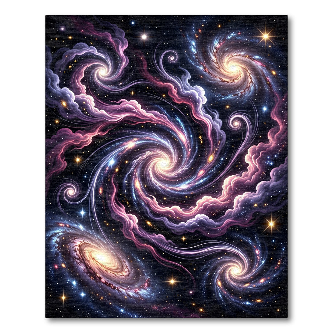 Cosmic Nebula Swirl Galaxy Area Rug