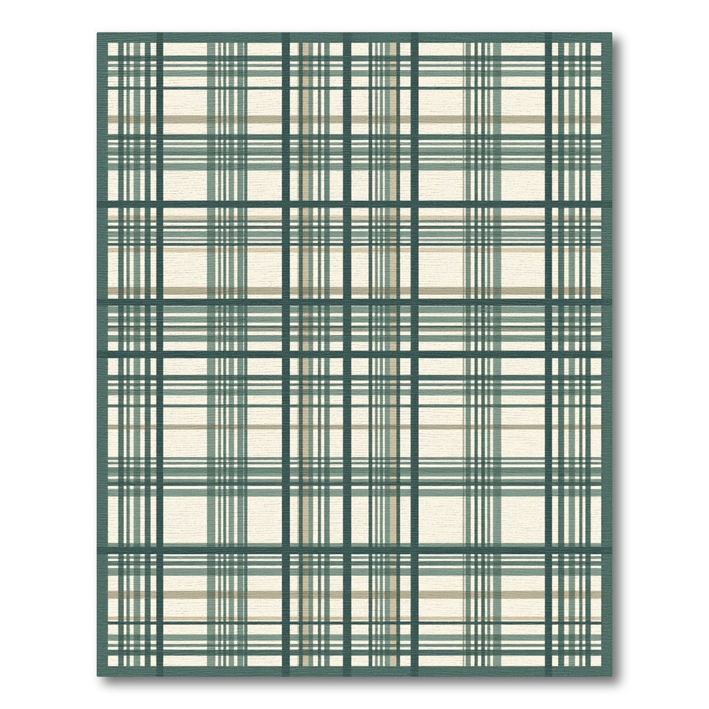 Sage and Cream Plaid Grid Rug