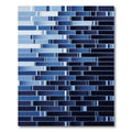 Deep Blue Gradient Horizontal Stripe Rug
