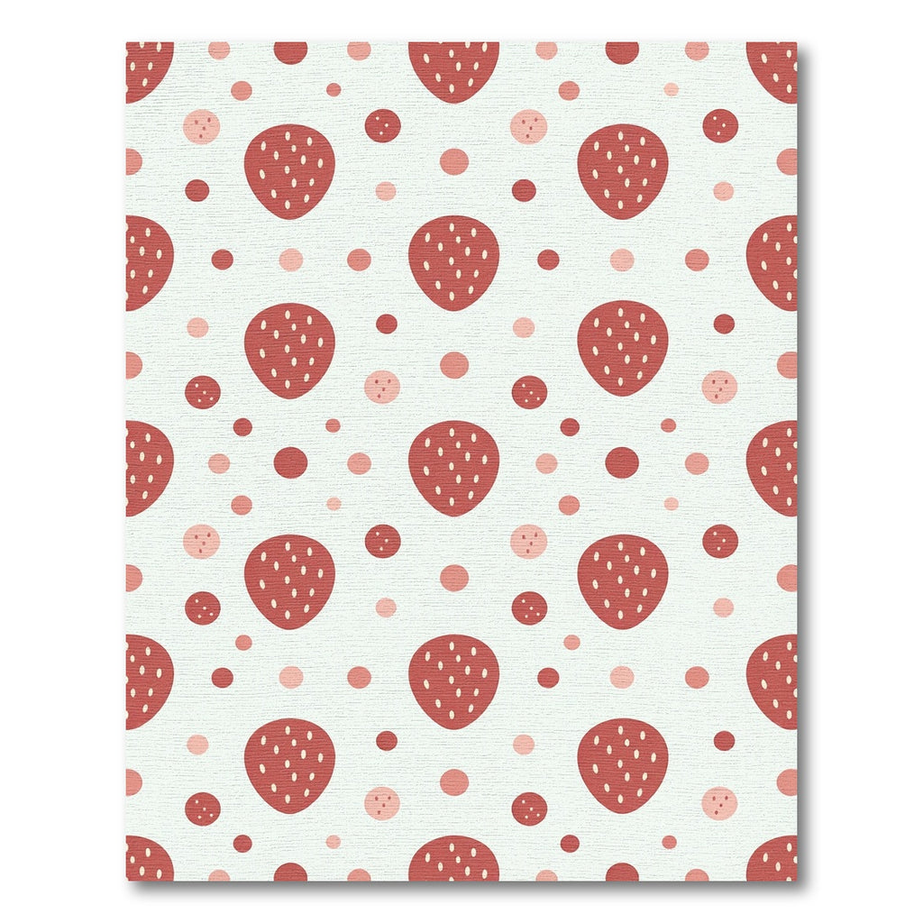 Red Strawberry Dot Repeating Rug