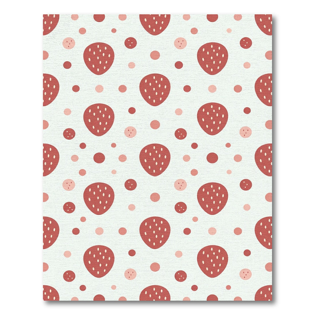 Red Strawberry Dot Repeating Rug
