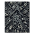 Monochrome Urban Cityscape Highway Overpass Rug
