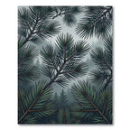 Misty Forest Pine Needle Border Rug