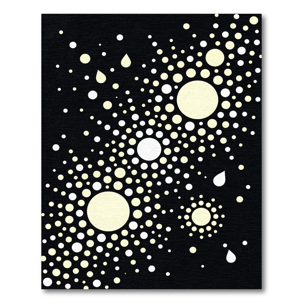 Abstract Yellow White Bubble Burst Rug