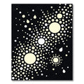Abstract Yellow White Bubble Burst Rug