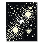 Abstract Yellow White Bubble Burst Rug