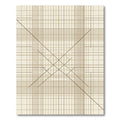 Minimalist Beige Linear Geometric Grid Rug