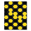 Bold Yellow and Black Geometric Hexagon Rug