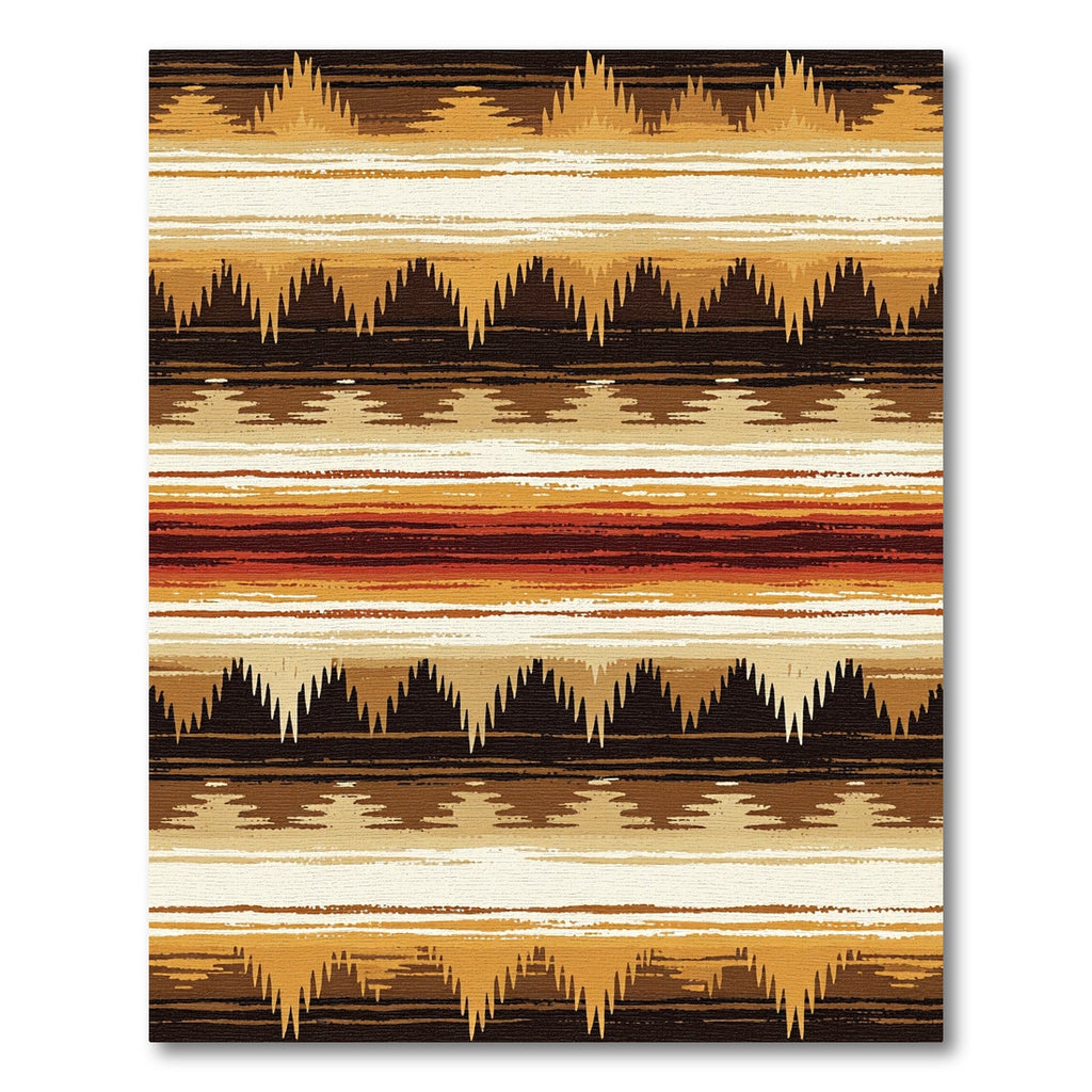 Earthy Aztec Stripe Rug