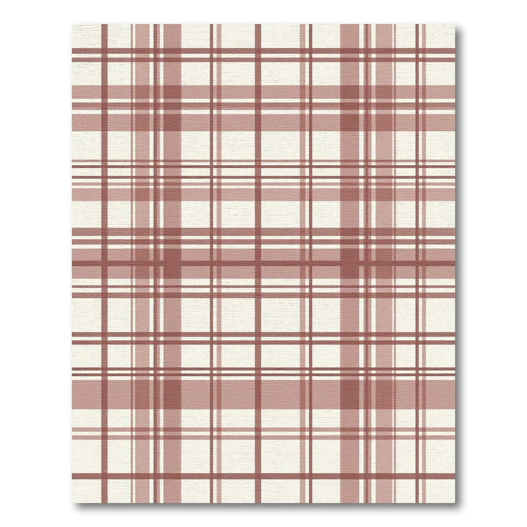 Rose Brown Plaid Lattice Pattern Rug