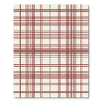 Rose Brown Plaid Lattice Pattern Rug
