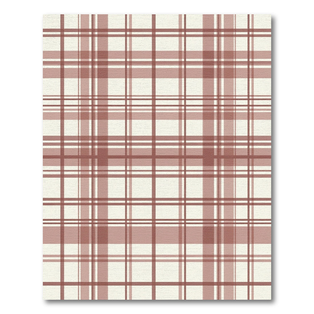 Rose Brown Plaid Lattice Pattern Rug