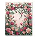 Pink Rose Trellis Garden Accent Rug