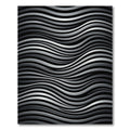 Monochromatic Silver Wave Curve Rug