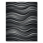 Monochromatic Silver Wave Curve Rug